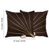 indoAmor Stripes Pattern Silk Cushion Covers (Maroon & Brown, 16x16 inches) - Set of 5 Pieces view 2