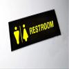 fingerz Restroom Acrylic Vinyl Sticker Letters Sign Board Office Home Gate Hanging Signage (25 x 10 cm) view 1