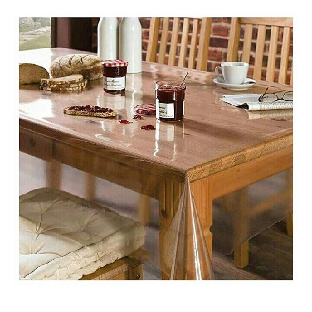 Classic Transparent 8 Seater Dining Table Cover Without Border (60X90 INCHES)
