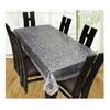 Bubble Design Transparent 6 Seater Dining Table Cover with Golden LACE (54X78 INCHES) view 1