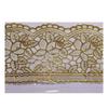 Bubble Design Transparent 6 Seater Dining Table Cover with Golden LACE (54X78 INCHES) view 4