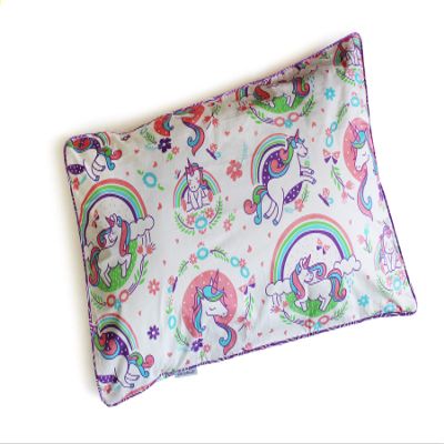Silverlinen 100% Cotton Unicorn & Rainbows Single Pillow Cover with Piping for Kids Room for Girls (Pillow NOT Included) - Pink (Size: 18x27 Inches)