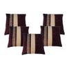 MSenterprises Cushion Cover Brown Burnt Ambose Velvet Patti Cushion Covers Pack of 5(40 x 40 Cms Or 16x16 Inch) view 1
