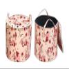 JMT Foldable Laundry Basket Bag Cylinder Shape Multipurpose Carry Handles Zippered Lid for Home, Toy Storage 63-Litere Single (16X17X50 Inch)(Metal) view 1