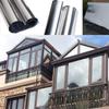 KREEPO One Way Window Film Privacy Window Heat Control Film Glass Films Self-Adhesive Vinyl Window Tint for Home & Office (12x120inch) Silver Chrome view 2