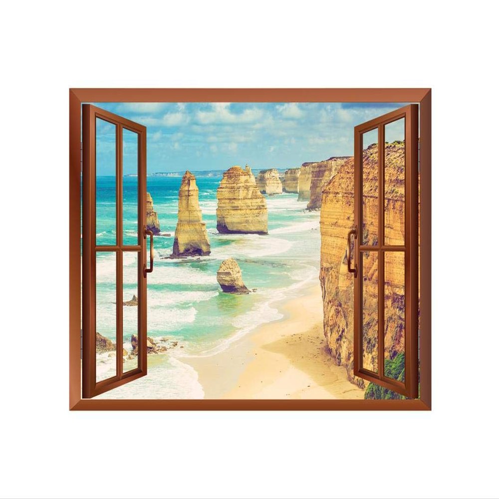 PAPER PLANE DESIGN 3D Fake Window Wall Decal Sticker Poster - Landscape Wall Decor Home Dcor