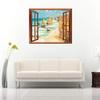 PAPER PLANE DESIGN 3D Fake Window Wall Decal Sticker Poster - Landscape Wall Decor Home Dcor view 2