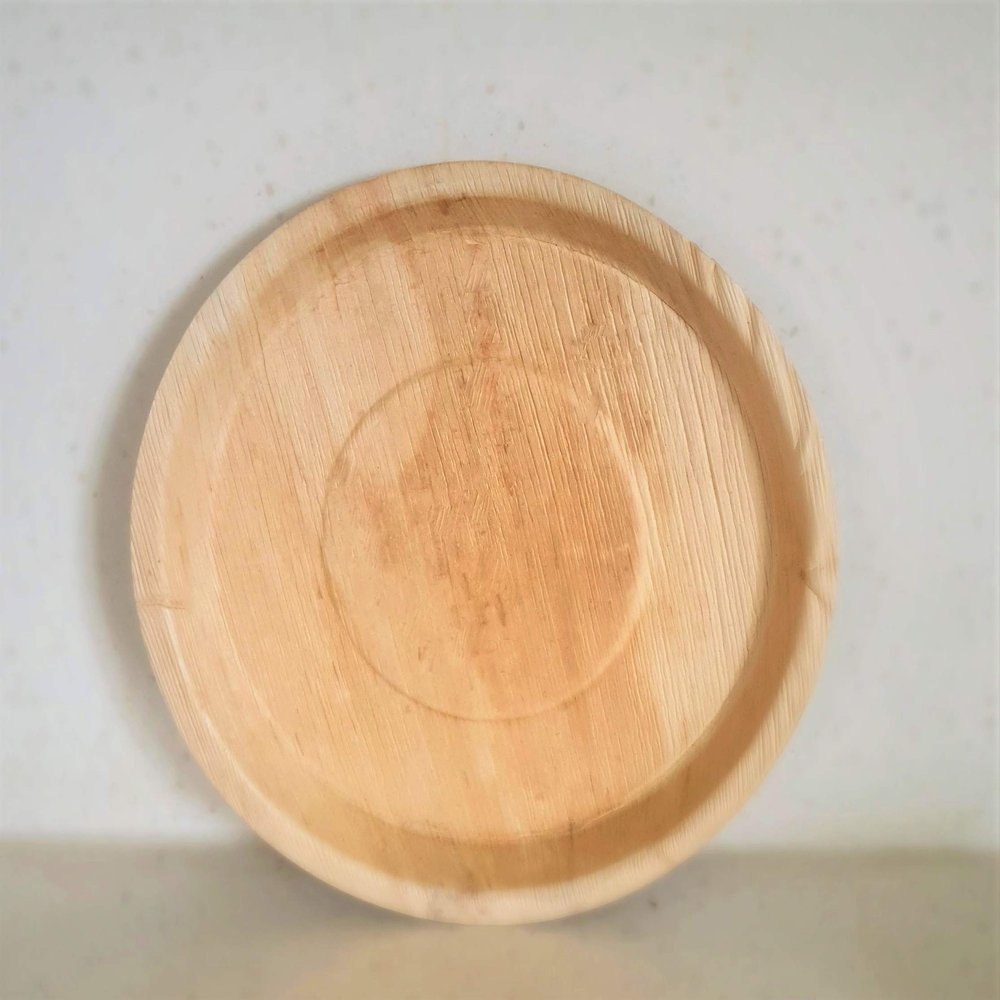 Vissage AJM Fresh - Areca Leaf Round Biodegradable Ecofriendly Plates (12 Inch, Pack of 25)