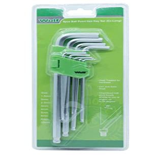 Wulf L-Shape Metric Ball Point Hex Key Set (Set of 9) | Heavy Duty Chrome Vanadium Steel Allen Wrench Set | Precision Hand Tool for Home Repair, Bicycle, DIY & Professional Maintenance