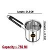 Kanshita's Rasoiware Stainless Steel Saucepan Induction Compatible (750 Ml) view 3