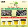 Eco bin Dustbin Bags Biodegradable For Kitchen, Office, Medium Size (Black, 43cmx48cm, 180 Bag)(Garbage Bags/Trash bags) view 2
