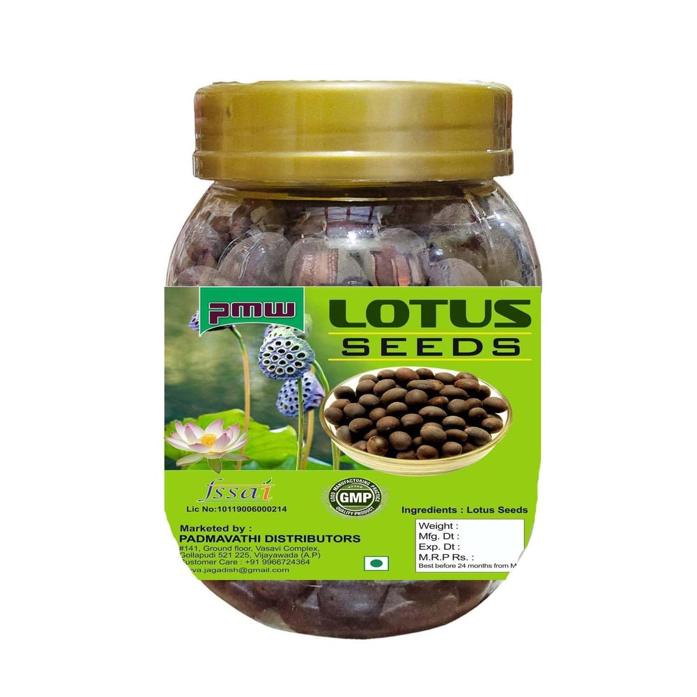 Pmw - New Jar Pack - Kamal Gatta - Natural Raw Lotus Seed - for Laxmi Havan & Pujan - 108 Seeds - Kamal Gatta Seed