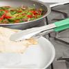 THW 9 Inch Stainless Steel Utility Tongs with Green Vinyl Coated Handle- Heavy Duty Long Kitchen Tongs for Barbecue Grilling Cooking Roasting Serving Buffet Salad Ice Oven, Pack of 2 Pieces view 3