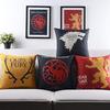 AEROHAVEN Premium Cotton Game of Thrones Designer Decorative Throw Pillow/Cushion Covers Set of 4 - (Multi, 16 inch x 16 inch) view 1