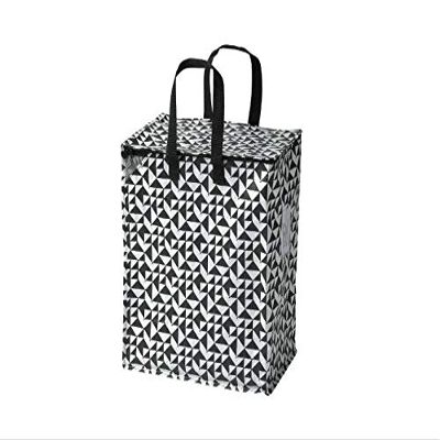 IKEA Polypropylene 10 Kg Bag For Laundry And Groceries (Black And White), 25 Centimeters, 47 Centimeters