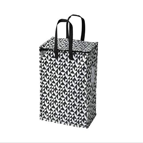 IKEA Polypropylene 10 Kg Bag For Laundry And Groceries (Black And White), 25 Centimeters, 47 Centimeters