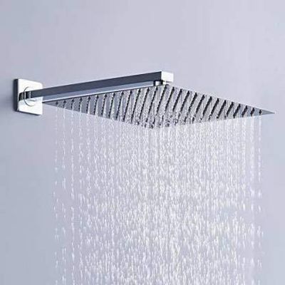 Classic 8X8 Inch Shower With 9 inch Arm Stainless Steel Rain Shower (Combo Set)