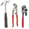 REAL stf Multi Hand Tool Kit3 Pc. - Pipe Wrench Stillson 10", Claw Hammer 1/2 LB Tubular Steel Handle with Rubber Grip, water pump plier slip joint 10'' view 1