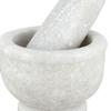 Ekam Art White Marble Stone Mortar Pestle Handcrafted Kitchenware Medicine Herb Crusher view 4