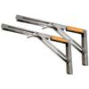 Volo Premium 200mm/ 8" Foldable Stainless Steel Multipurpose Bracket, Shelf Bracket, l Bracket, Wall Brackets, wall Angle Bracket, Folding Table Bracket with Fittings for fold Down Table. view 1