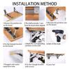 Volo Premium 200mm/ 8" Foldable Stainless Steel Multipurpose Bracket, Shelf Bracket, l Bracket, Wall Brackets, wall Angle Bracket, Folding Table Bracket with Fittings for fold Down Table. view 3