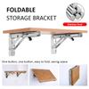 Volo Premium 200mm/ 8" Foldable Stainless Steel Multipurpose Bracket, Shelf Bracket, l Bracket, Wall Brackets, wall Angle Bracket, Folding Table Bracket with Fittings for fold Down Table. view 4