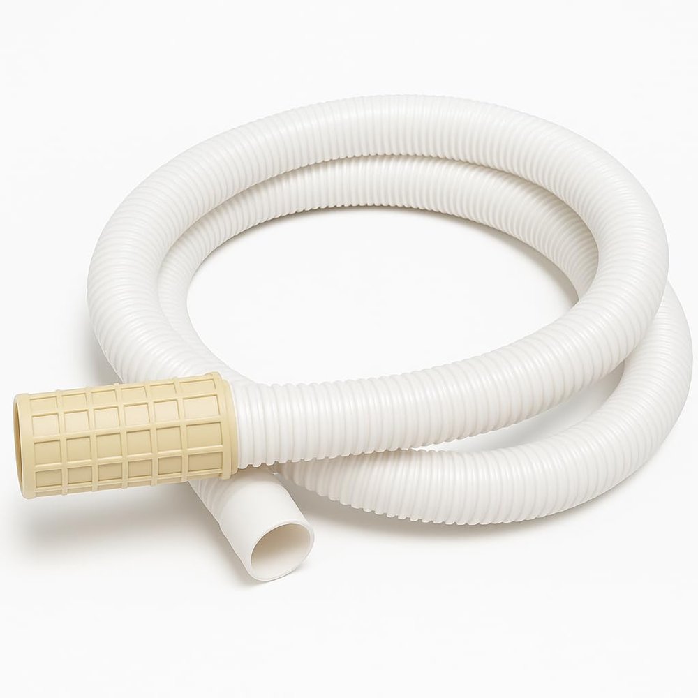 Siana 5 Meter Universal Semi Automatic Water Inlet Hose Pipe | Heavy Duty Leak Proof 5-8Kg Washing Machine Water Inlet Pipe | Leak-Free Flexible Design Rubber Interface (Pack of 1-White)