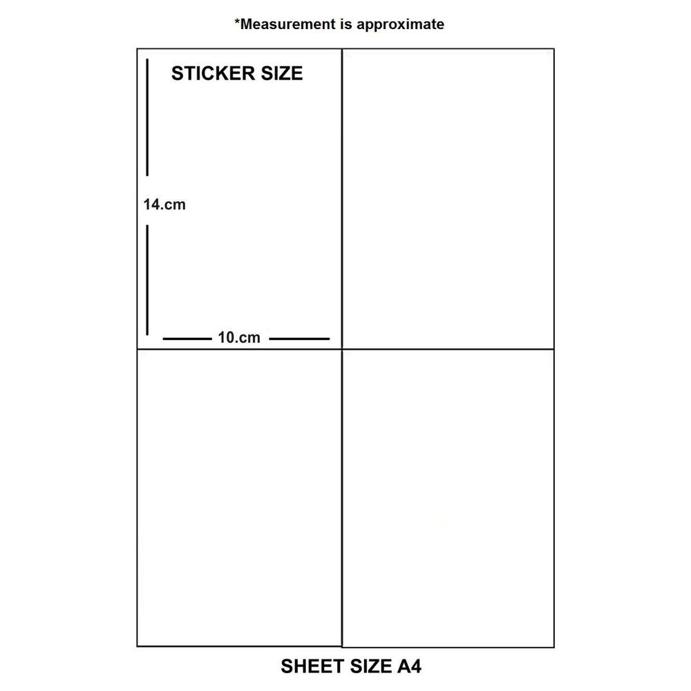 Crazy Sutra Easyship Sticky Labels (A4 Size Sheet with 4 Pre-Cut Labels Per Sheet) - to Print Order Labels & Invoices (4 Label in 1 Sheets) 10 Sheets