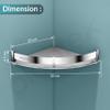 Plantex Stainless Steel Corner Shelf for Bathroom Wall/Bathroom Corner Shelves/Bathroom Shelf Rack/Side Corner Shelf/Kitchen Organizer/Bathroom Corner Rack- (9x9 inches, Chrome) view 2