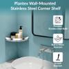 Plantex Stainless Steel Corner Shelf for Bathroom Wall/Bathroom Corner Shelves/Bathroom Shelf Rack/Side Corner Shelf/Kitchen Organizer/Bathroom Corner Rack- (9x9 inches, Chrome) view 3