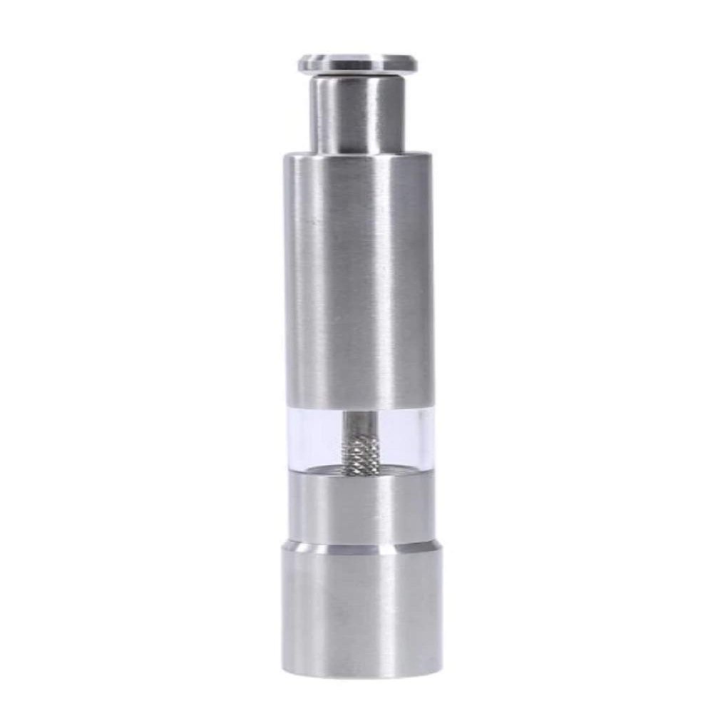 S R EXCLUSIVE Kitchen Mini Pepper Grinder Crusher Mill Stainless Steel Hand Thumb Press Set Machine with Stylish Design for Grinding Salt and Black Pepper