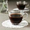 PrimeWorld European Tea Coffee 180 ml Cup Set of 6 pcs, Crystal Espresso Mug, Clear Toughened Glass Mug with Handle for Cappuccino, Milk, Latte hot and Green Black Tea view 2