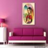 Tamatina Rajasthani Canvas Painting|Queen |Size-13X9 Inches.g539 view 2