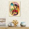 Tamatina Rajasthani Canvas Painting|Queen |Size-13X9 Inches.g539 view 3