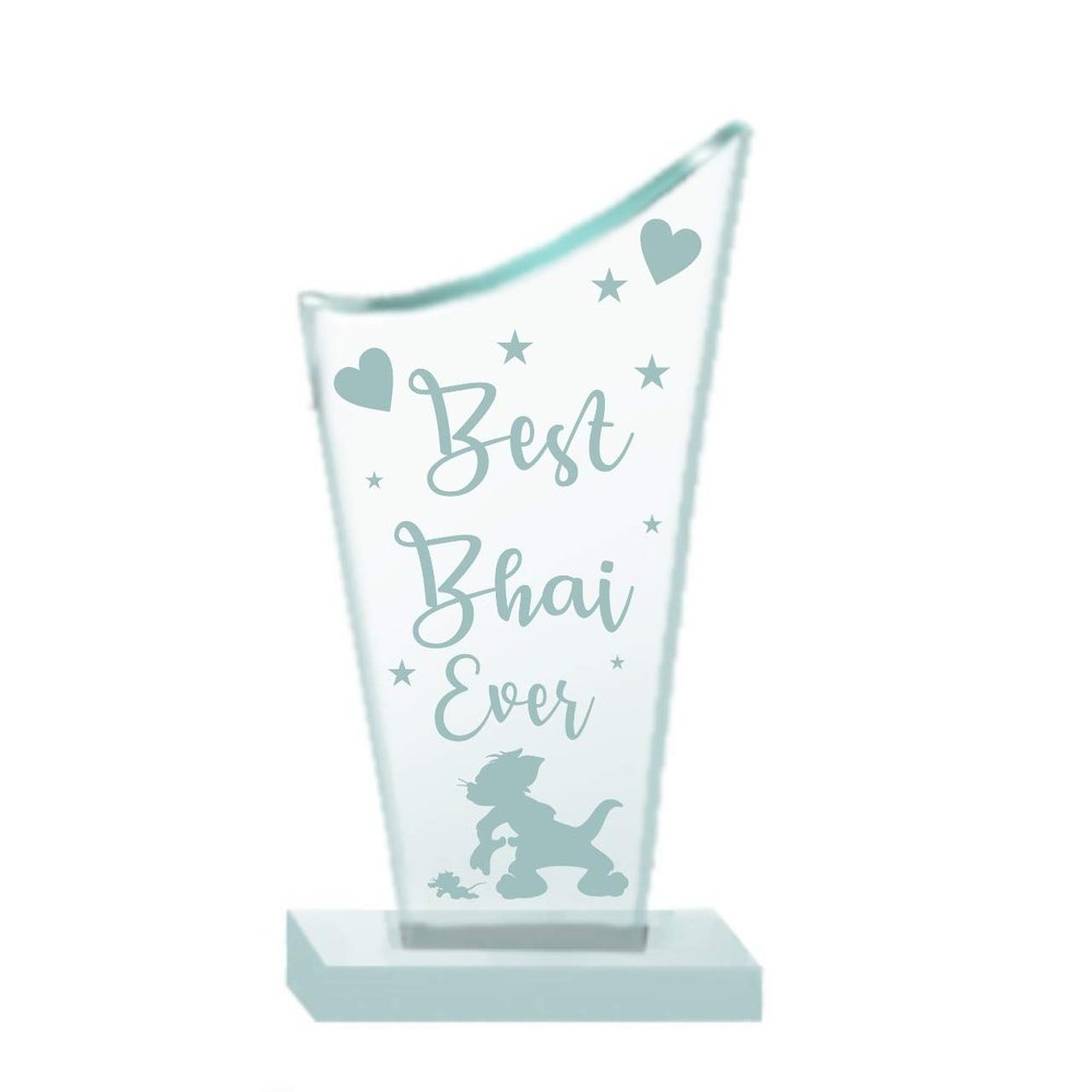 Paper Plane Design Birthday Gifts Crystal Mementos and Trophy for Couples (Best Bro)