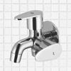 ZAP Prime Two-in-One Bib Cock Tap | Complete Brass 2-Wayfor Washing Machine with Water Saving Aerator/Brass Tap for Bathroom Kitchen | Wall Flange Mount Installation | Chrome Finish | Set of 1 view 3