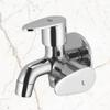 ZAP Prime Two-in-One Bib Cock Tap | Complete Brass 2-Wayfor Washing Machine with Water Saving Aerator/Brass Tap for Bathroom Kitchen | Wall Flange Mount Installation | Chrome Finish | Set of 1 view 4
