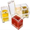 MOHAK Acrylic Seasoning Box Seasoning Storage Clear Spice Rack Organizer Condiment Holder Container Spices,with Plastic Spoons view 3