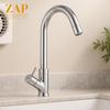 Zap Pluto Light Swan Neck Tap for Kitchen & Bathroom | Brass Body, Chrome Finish | Table/Deck Mounted | Sleek Durable Design | Soft Flow Water Faucet view 3