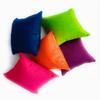 CIDIZY Striped Quilted Silk Cushion Covers, 12x12 Inch, Multicolour, Set of 5 view 1