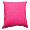 CIDIZY Striped Quilted Silk Cushion Covers, 12x12 Inch, Multicolour, Set of 5 view 2