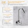 ZAP Pluto Light Chrome Kitchen Sink Cock | Deck Mount Kitchen Sink Tap | Hot or Cold Water Tap for Home | Easy-to-Use Modern Sink Tap view 3