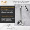 ZAP Pluto Light Chrome Kitchen Sink Cock | Deck Mount Kitchen Sink Tap | Hot or Cold Water Tap for Home | Easy-to-Use Modern Sink Tap view 4