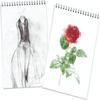 Paper Plane design Spiral Bound Artists Sketch Drawing Book, A4 Size, 75 Pages, 160 GSM view 4