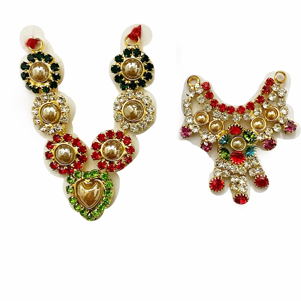 KRISHNAGALLERY1 Laddu Gopal Mala Fancy Neclace Pack of 2 for Kanha Ji Size 2,3,4 No