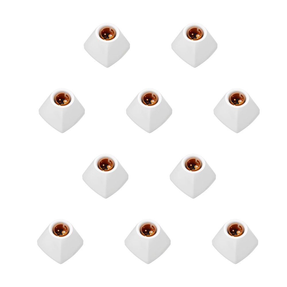 Anchor by Panasonic Fancy Lamp Holder Batten Type, White, ISI Certified, Ideal for Ceiling/Wall Use with Standard Bulbs Pack of 10