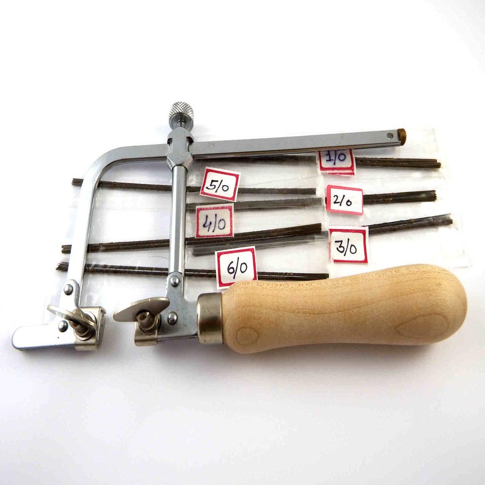SWISSO JEWELLERS Saw Adjustable Type INC 144 Mixed 1/0 to 6/0 Saw Blades