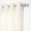 Soulful Creations Tissue Curtain (5 Feet, Cream)- Pack of 2, lined view 1
