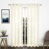 Soulful Creations Tissue Curtain (5 Feet, Cream)- Pack of 2, lined view 2