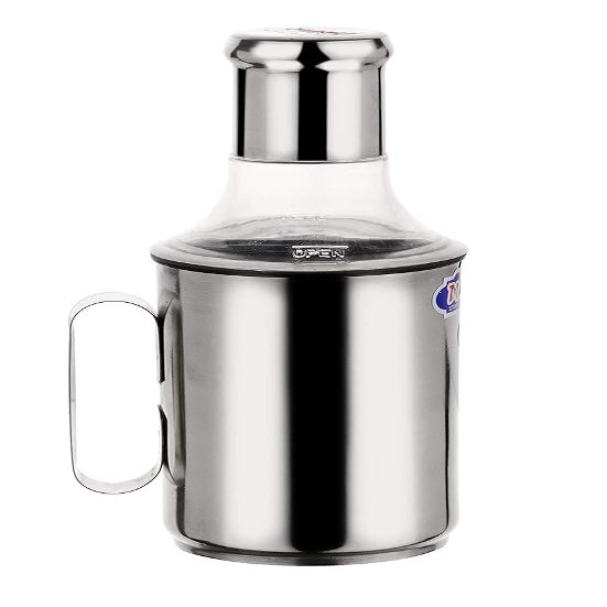 MARU 750ml Stainless Steel Oil Dispenser For Kitchen, Durable Oil Container With Handle, Leak-Proof Oil Can, Ideal cooking oil Bottle for daily use
